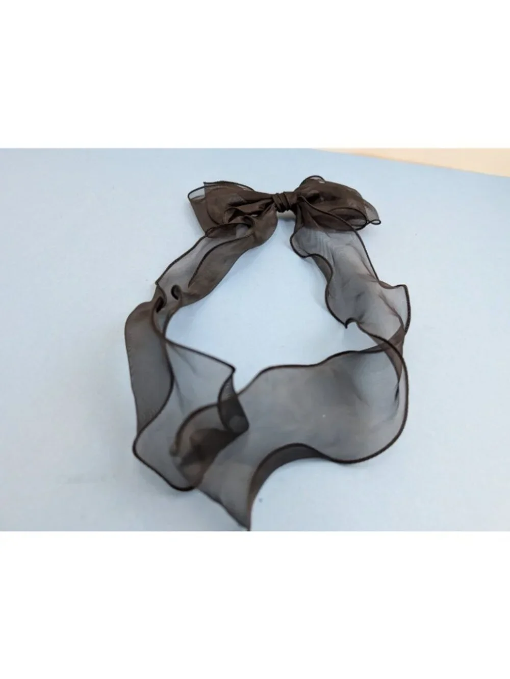 Free People Black Lace Hair Bow Tie